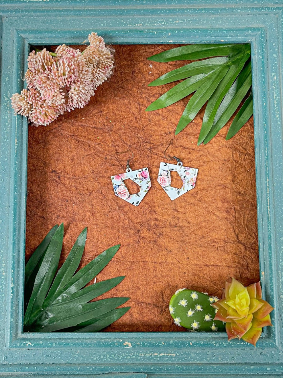 Floral Georgia Copper Earrings