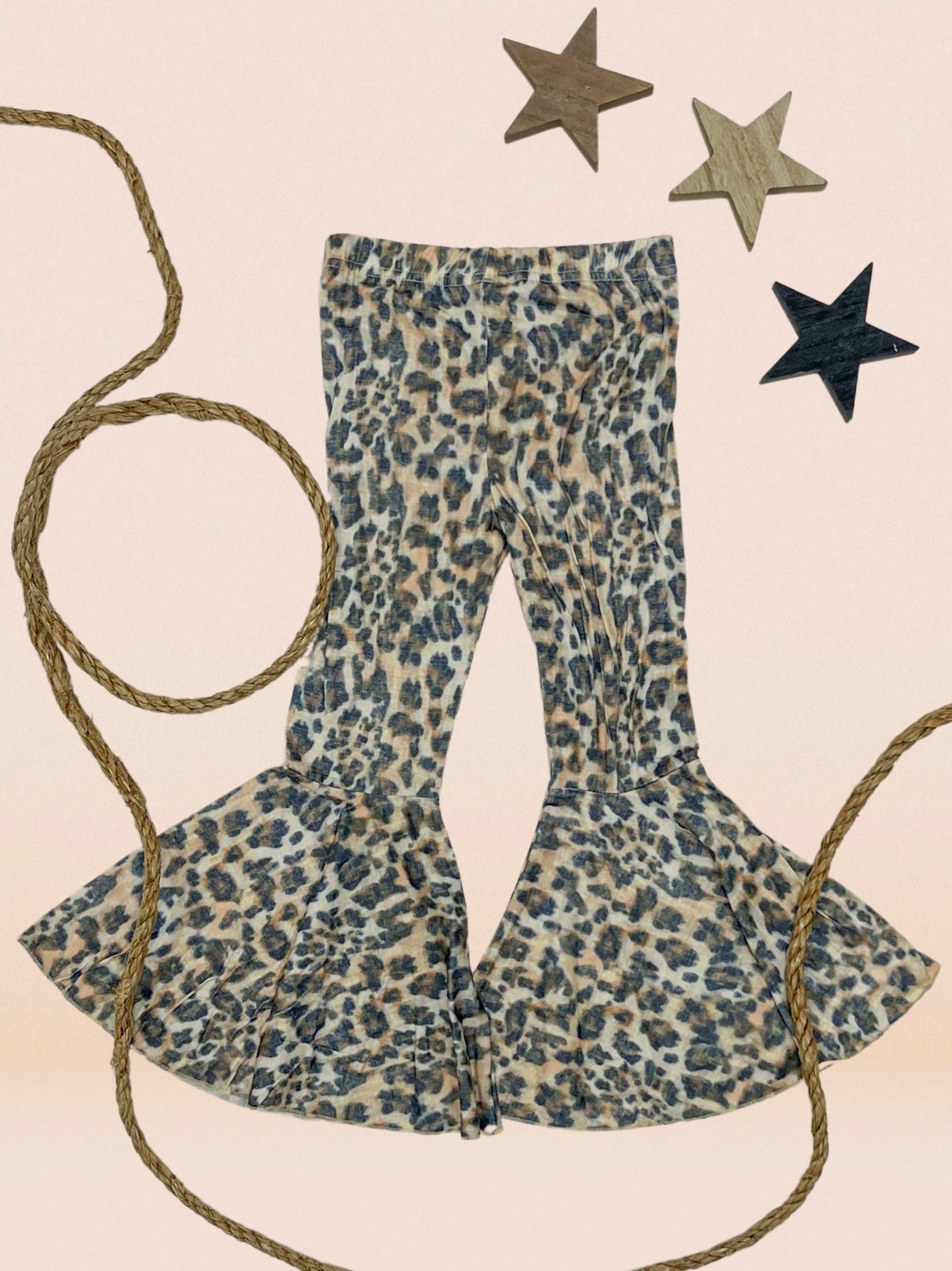 Girls' Vintage Wash Leopard Flare Pant
