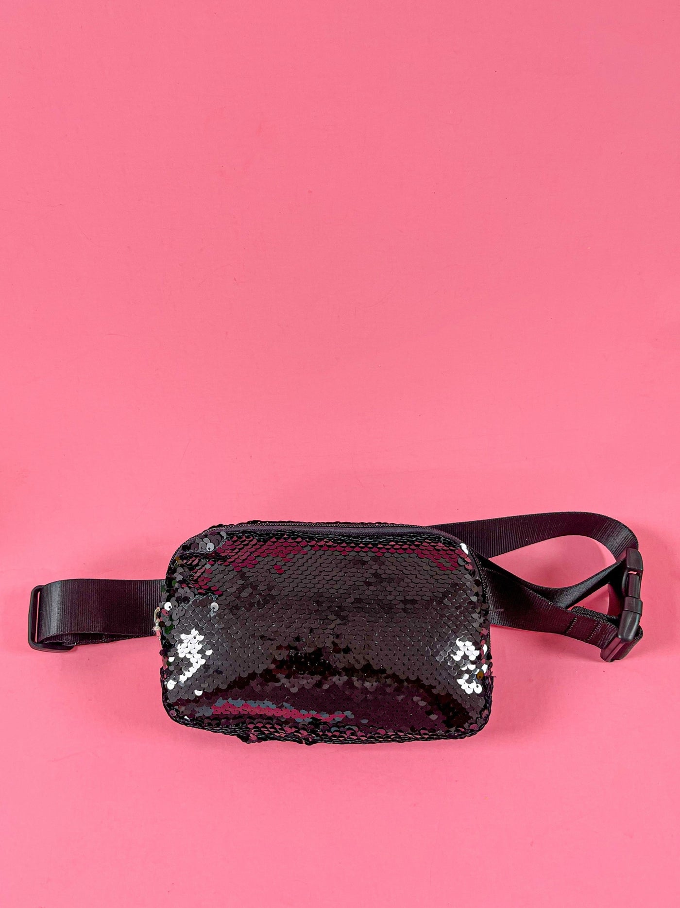 The Black Sequins Belt Bag