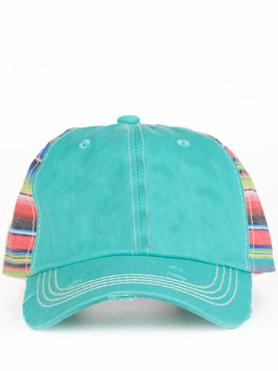 Girls' Turquoise & Serape Blank Hat