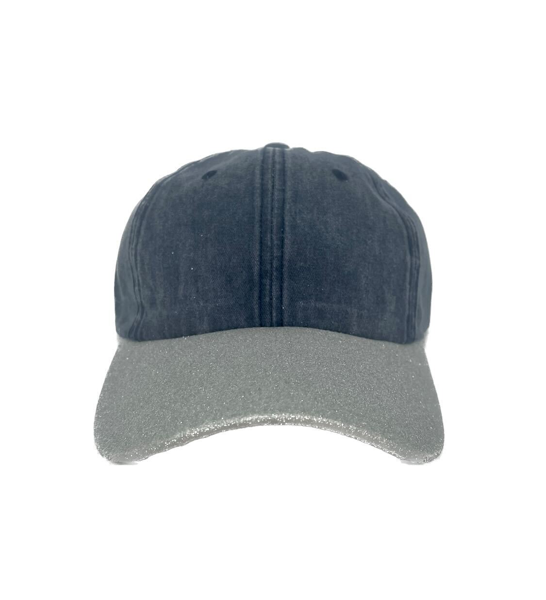 Navy Hat with Silver Glitter Bill