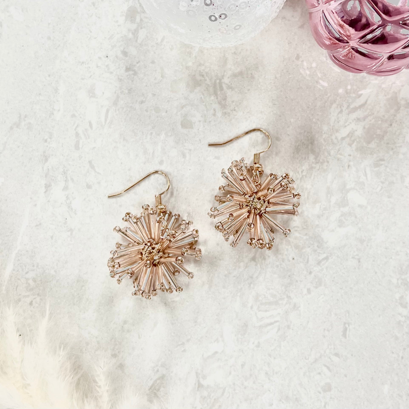 Sky Full Of Stars Rose Gold Dropped Earrings