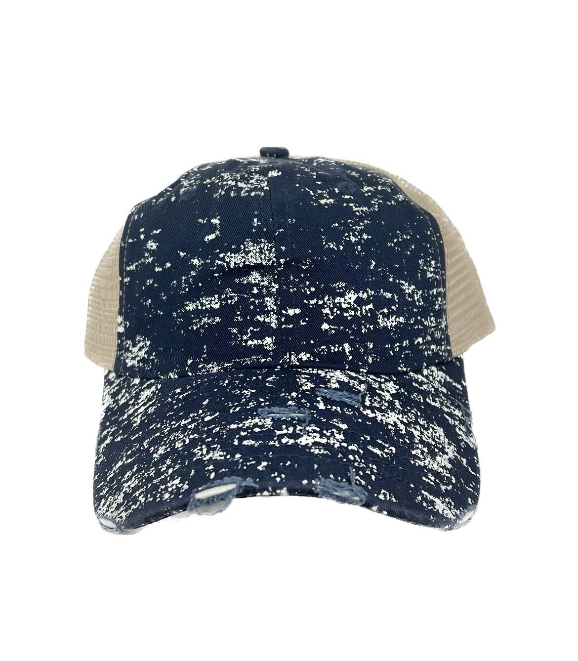 Navy Spatter Hat with Mesh