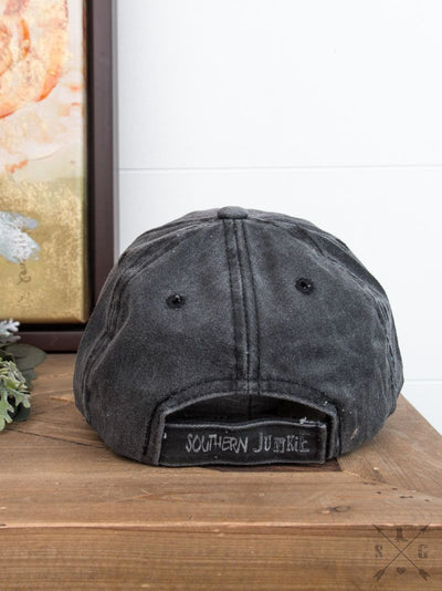 GIRLS Distressed Bright Charcoal Hat