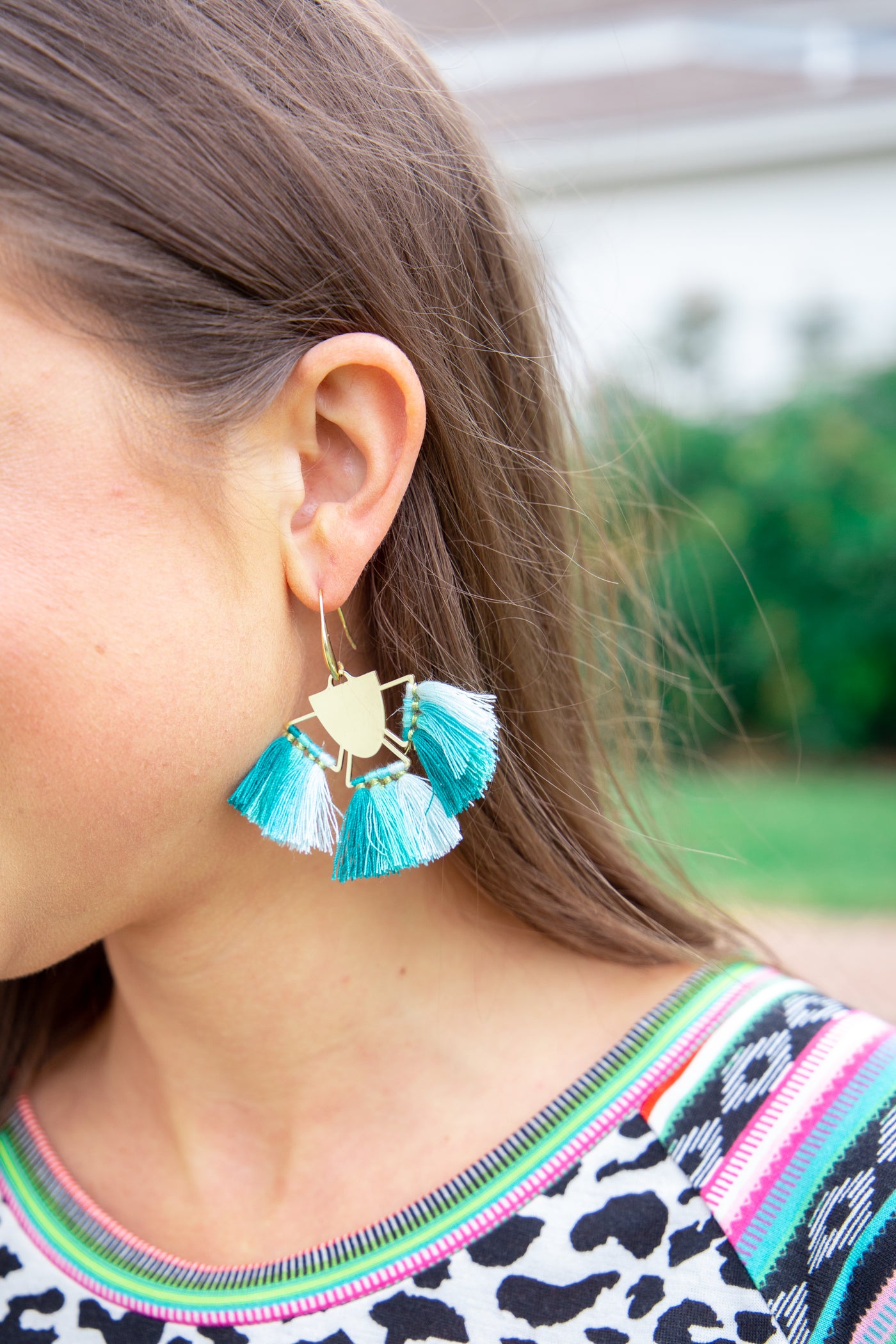 Free Spirit Tassel Earrings, Turquoise
