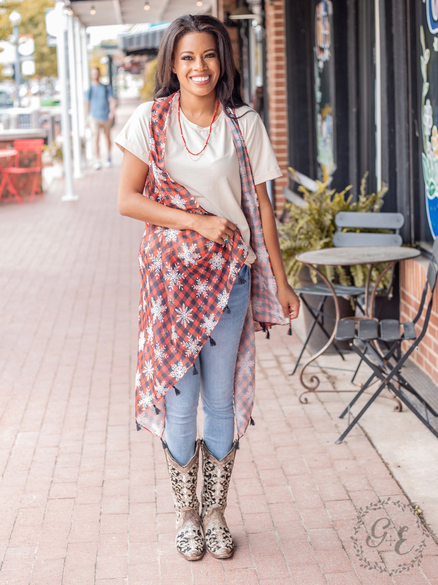 Gingham Snowflake Cover Up