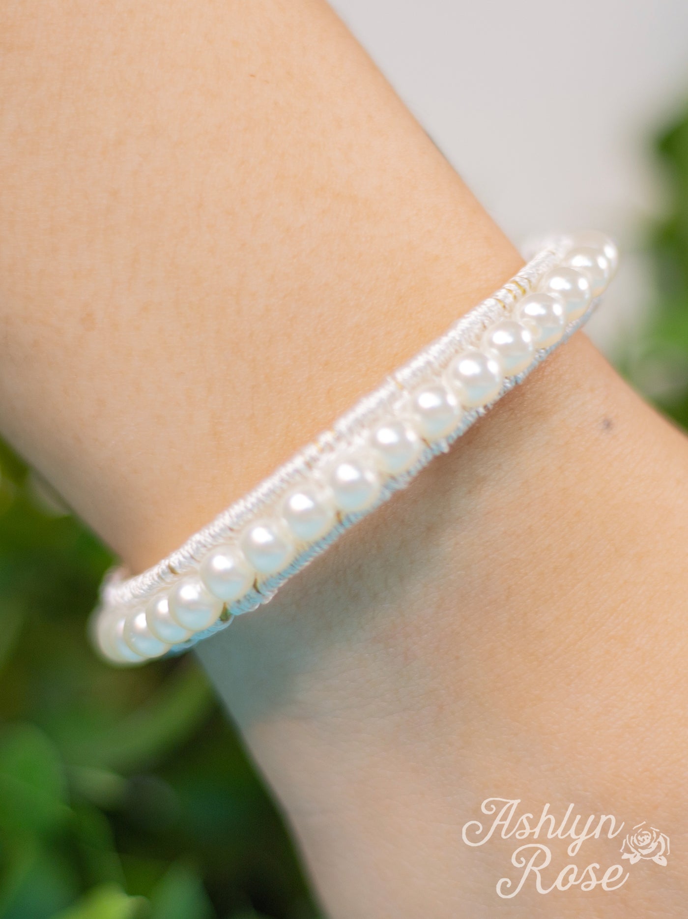 The Essential Stackable Beaded Bracelet, White